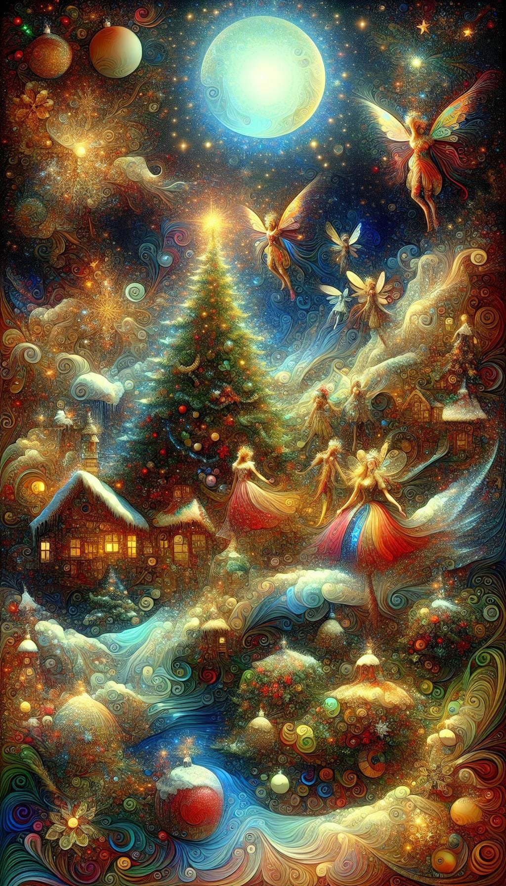 Enchanted Winter: A Dance of Light and Magic