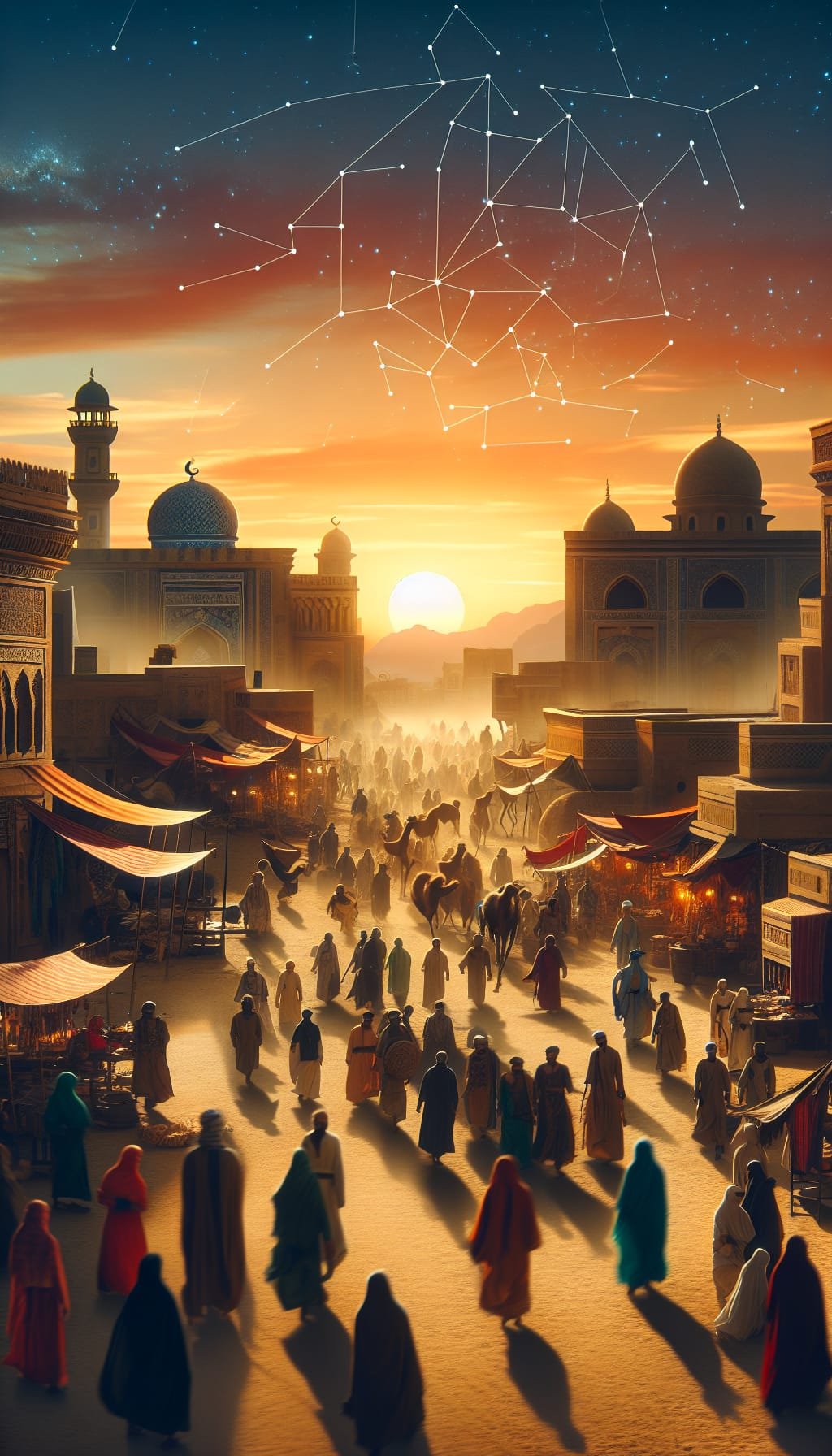 Étoiles au Crépuscule : Une Promenade Mystique