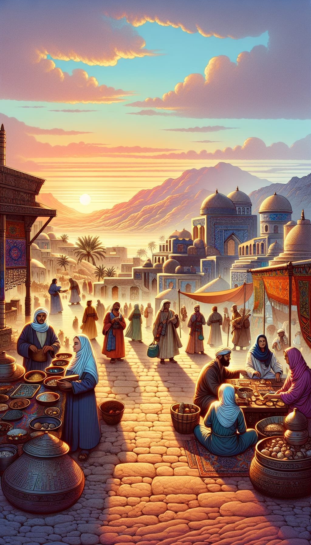 Les Couleurs du Souk au Crépuscule