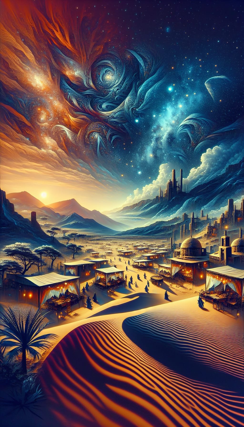 Au-delà des Étoiles : Un Voyage Mystique dans le Désert