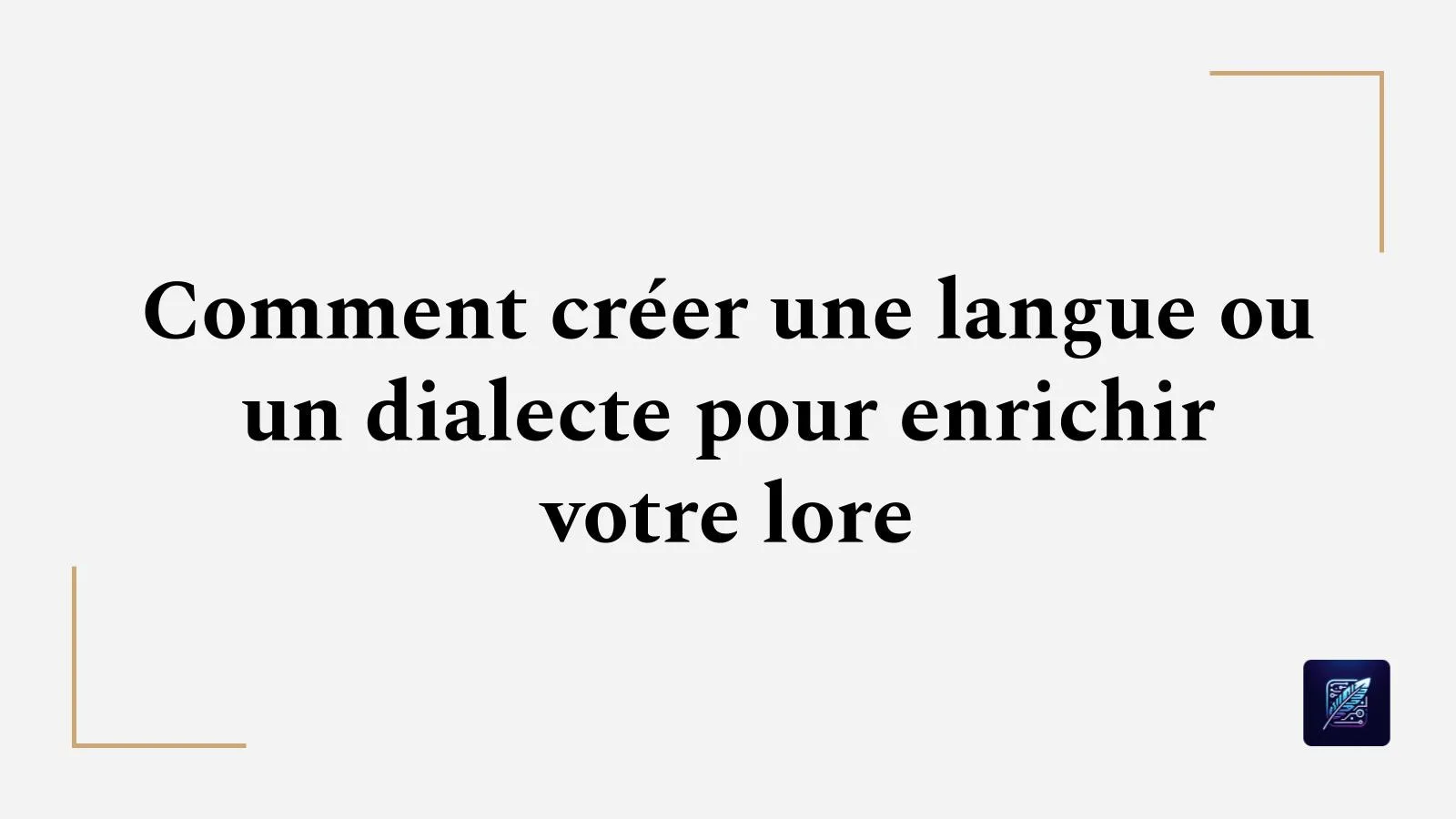 Apprenez à créer une langue ou un dialecte pour votre univers fictif avec des astuces sur la phonétique, le vocabulaire et la grammaire.