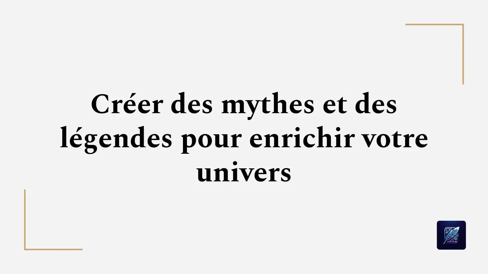 Les mythes et légendes enrichissent votre univers de fiction. Apprenez à les créer pour donner vie à votre monde avec des récits captivants et des personnages mémorables.