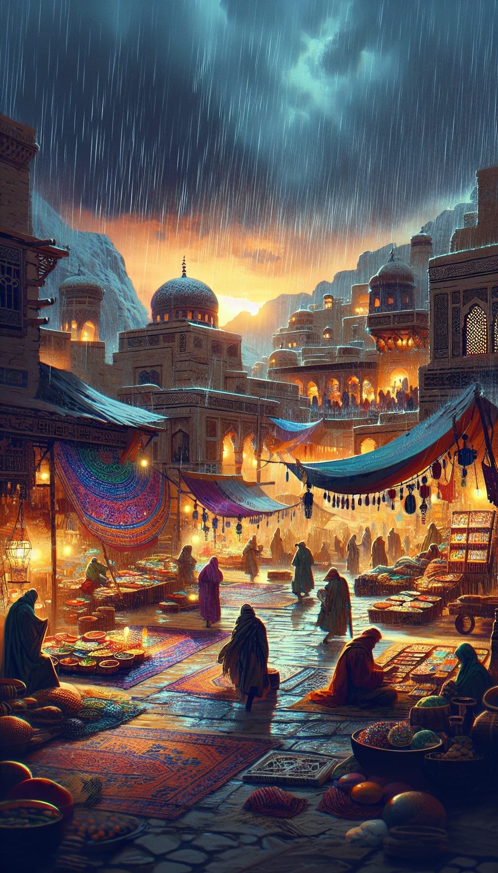 Échos de la pluie: Mystères d'un marché ancien