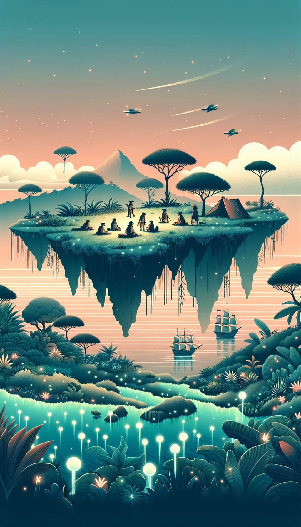 L'Île Suspendue : Mystères d'un Nouveau Monde