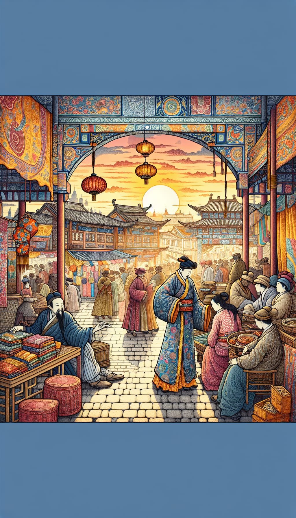 Le Marché au Crépuscule