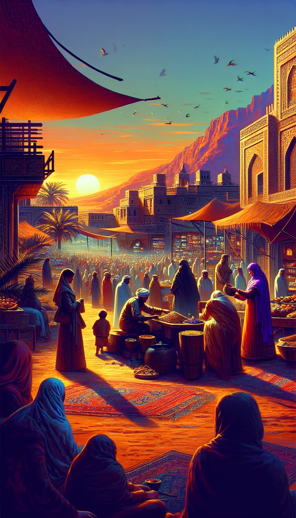 Les Couleurs du Souk au Crépuscule