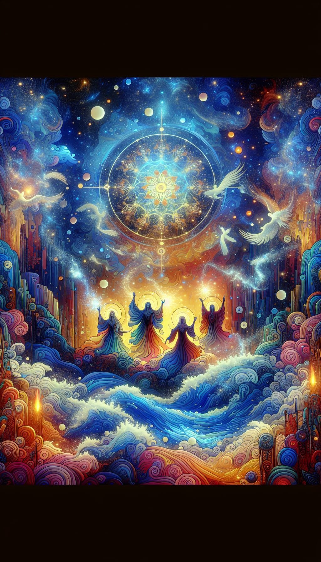 Dance of the Cosmic Spirits