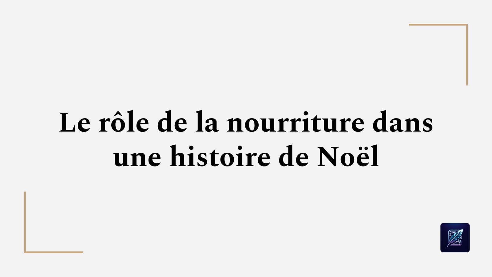 Le rôle de la nourriture dans une histoire de Noël