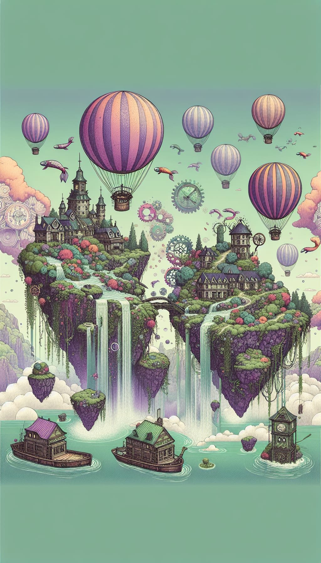 Les îles flottantes de Luminara – Histoire fictive