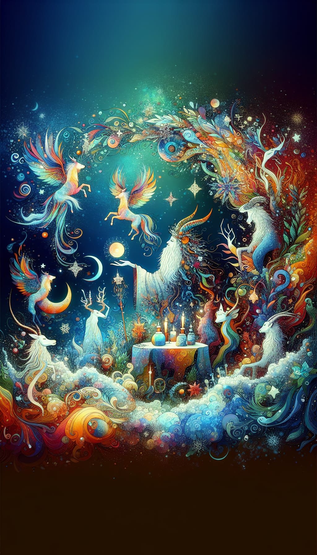 The Celestial Gathering of the Ethereal Sage