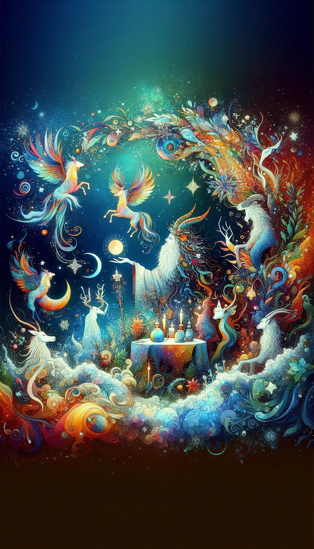 The Celestial Gathering of the Ethereal Sage